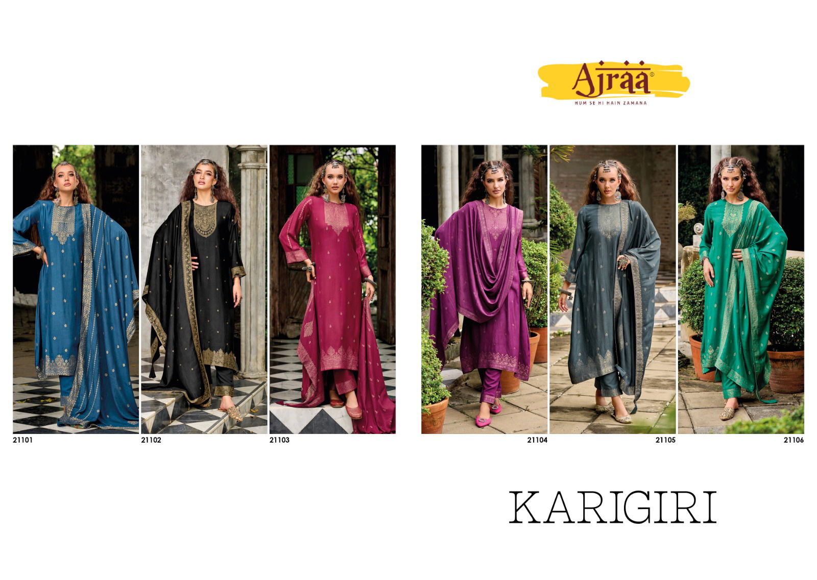 Karigiri By Ajira Pashmina Designer Salwar Suits Catalog